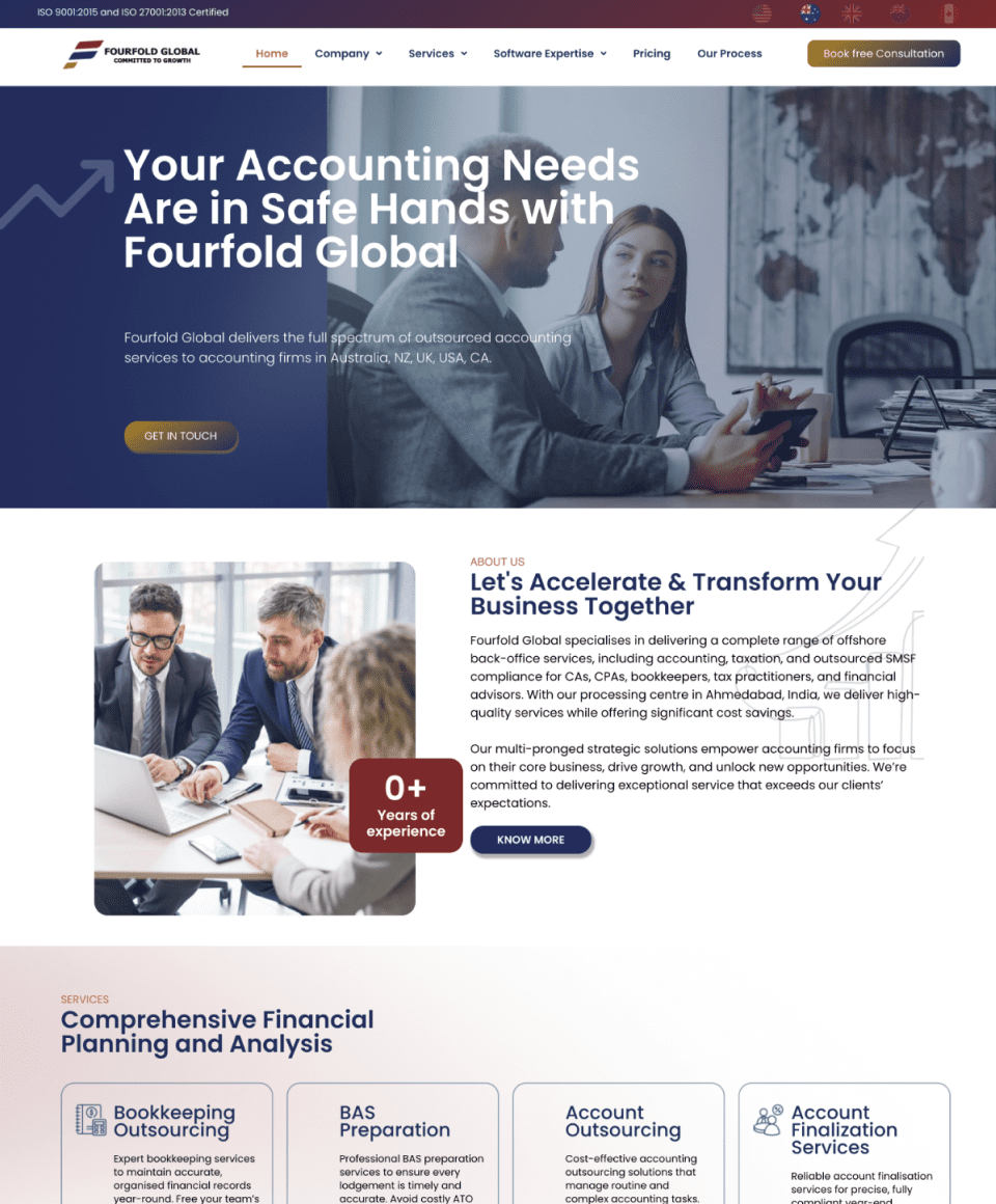 Web Development Solutions for a Leading Sydney Accounting Practice