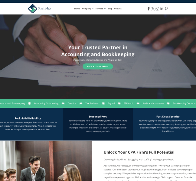 Web Development for Tax & Accounting Firm – Elevating Their Online Profile